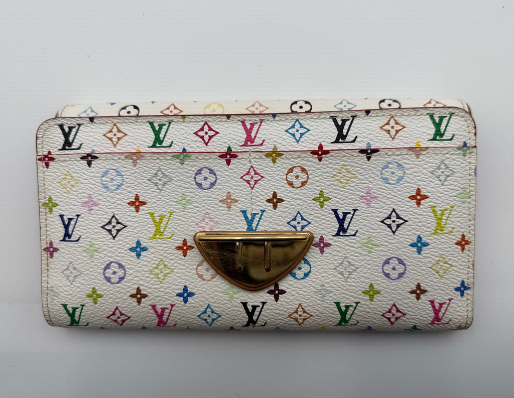 Louis Vuitton Multicolor Monogram Eugenie Long Wallet Murakami Collection