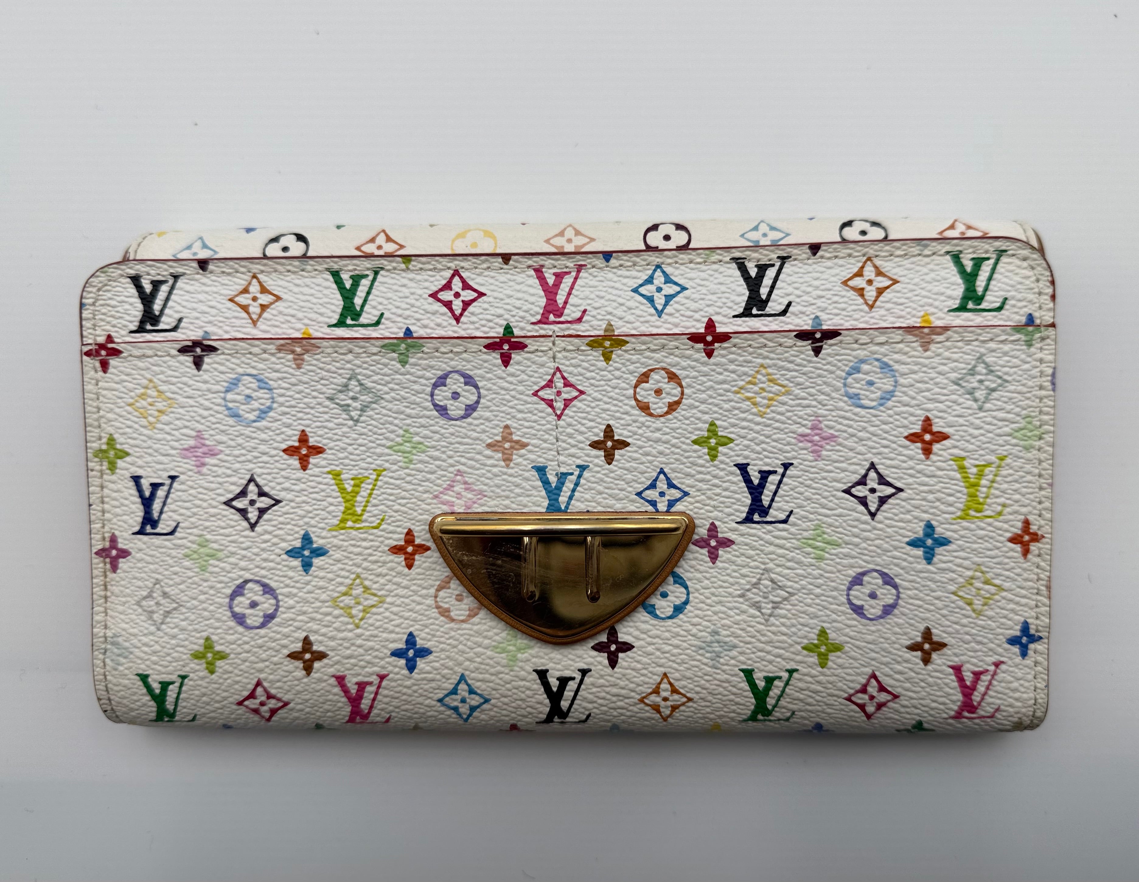 Louis Vuitton Multicolor Monogram Eugenie Long Wallet Murakami Collection