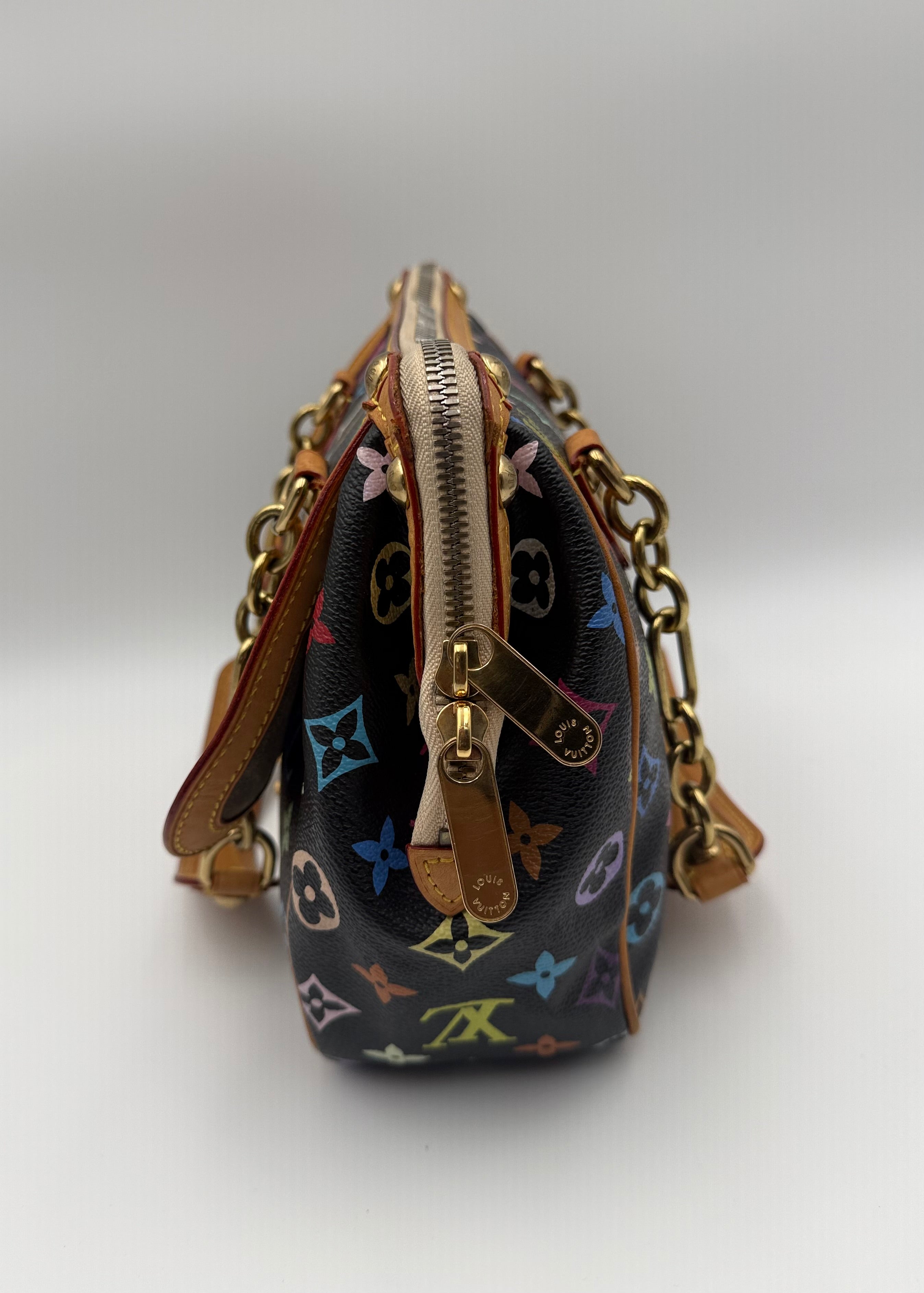 Rare Vintage Louis Vuitton Gracie MM Murakami Bag Black Multicolor Monogram