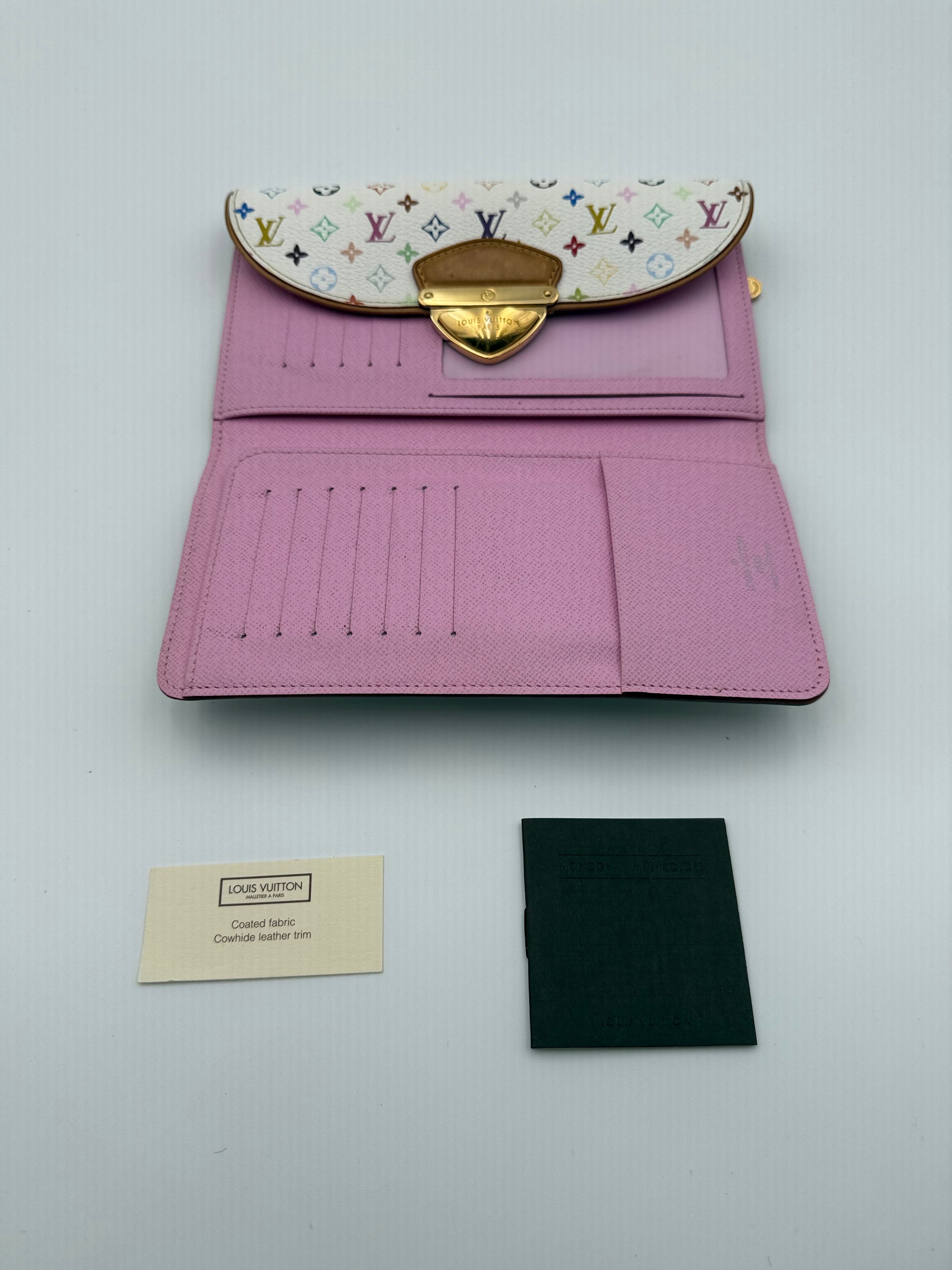 Louis Vuitton Multicolor Monogram Eugenie Long Wallet Murakami Collection