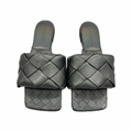 Bottega Veneta Lido Flat Sandal in Oyster Metallic - Size 39 *Brand New*