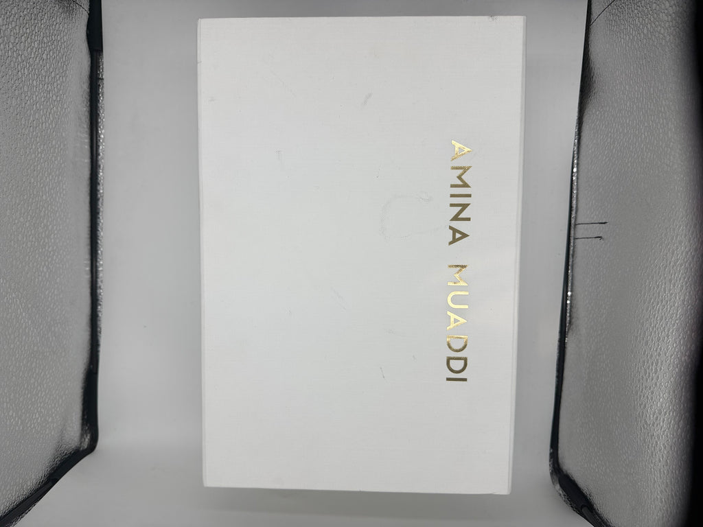 Amina Muaddi Gilda Glass Slippers 70mm in Mint - Size 39 Brand New