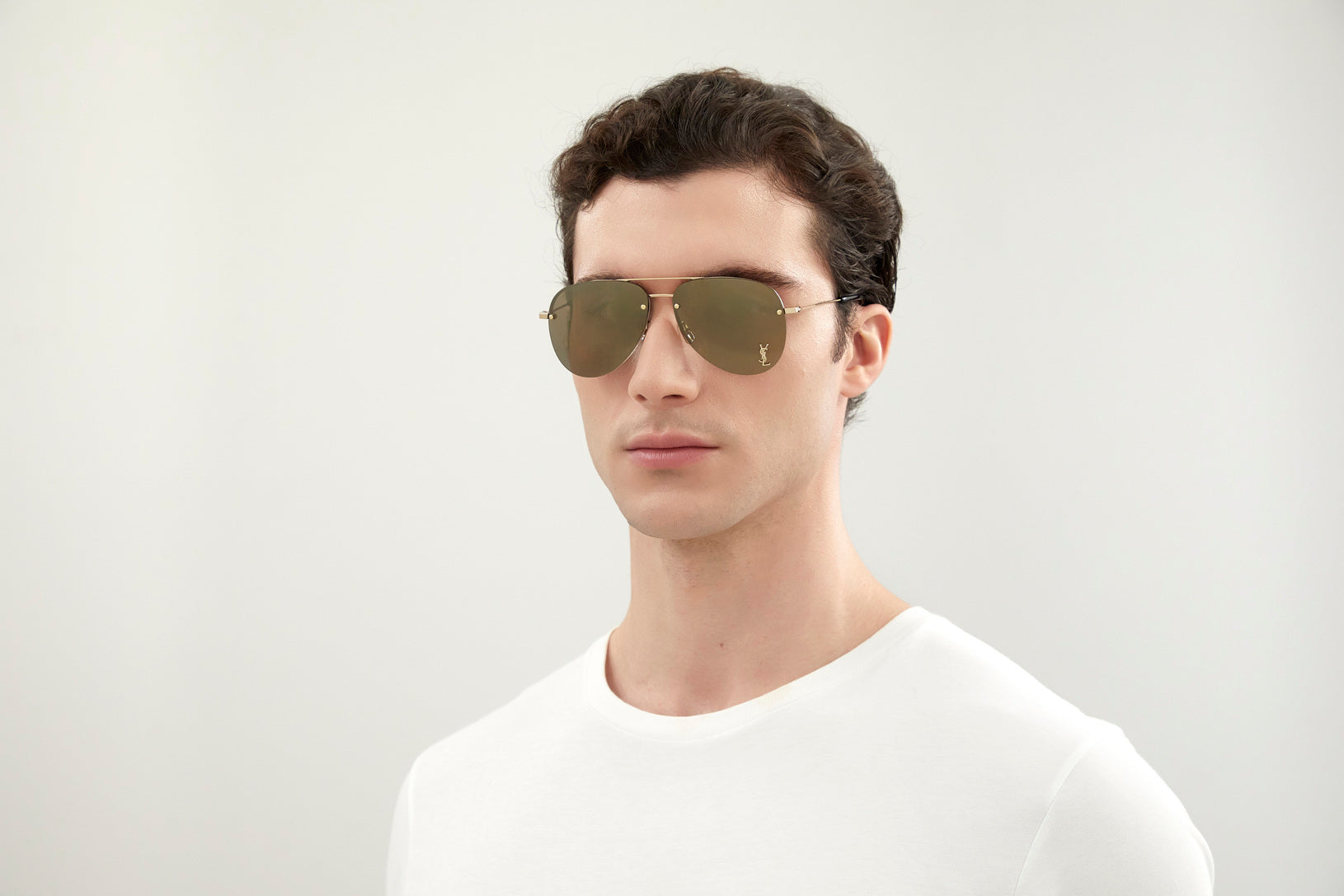 Saint Laurent Classic Logo Aviator Sunglasses (11M 004) *Brand New*