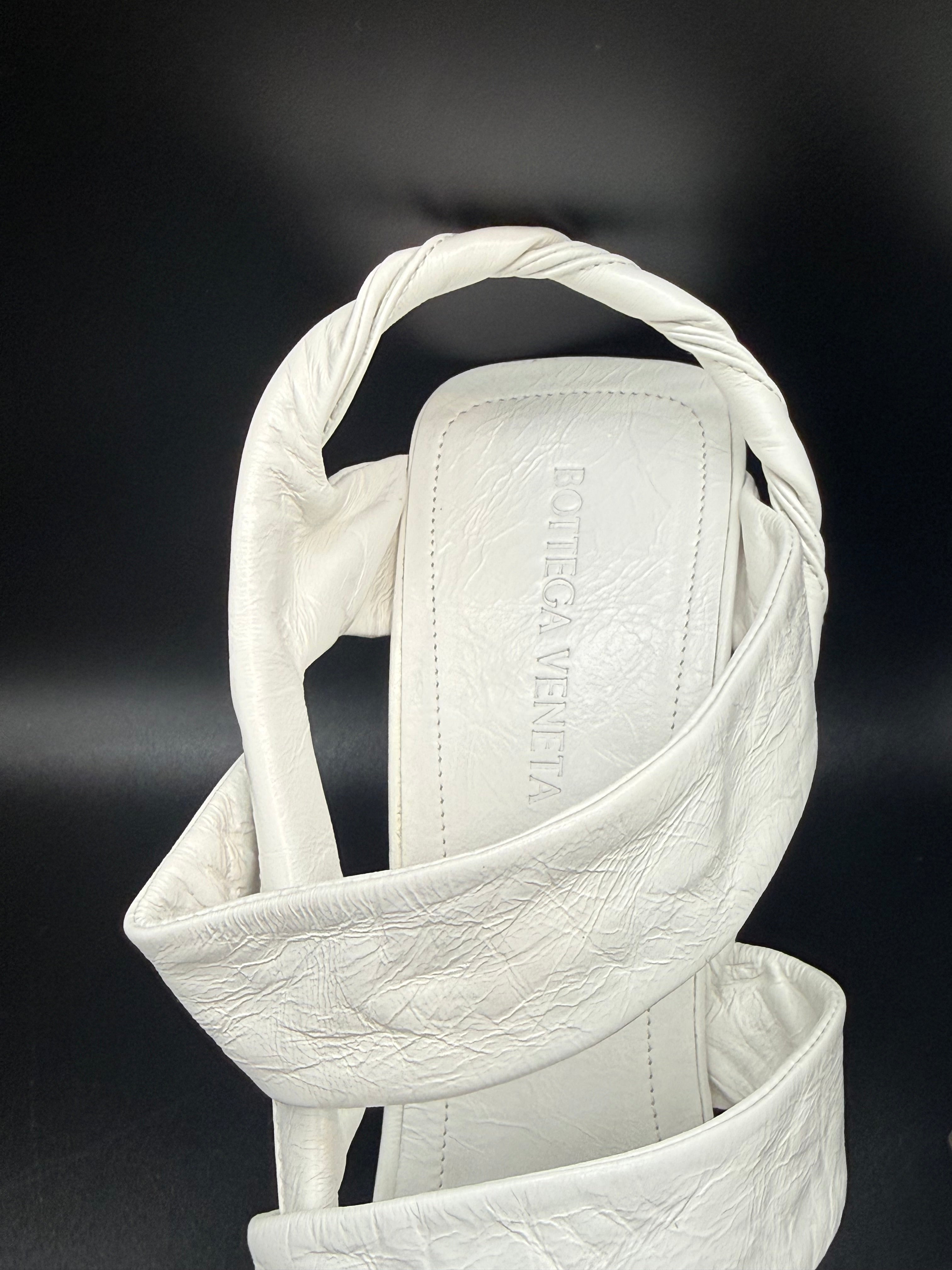 Bottega Veneta The Point Slingback Sandals in White Size 40 - Brand New