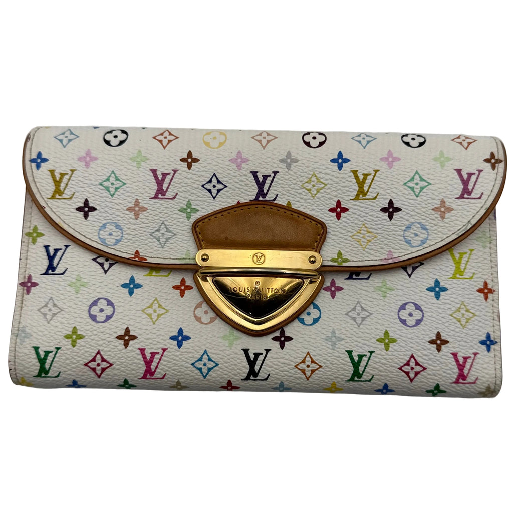 Louis Vuitton Multicolor Monogram Eugenie Long Wallet Murakami Collection