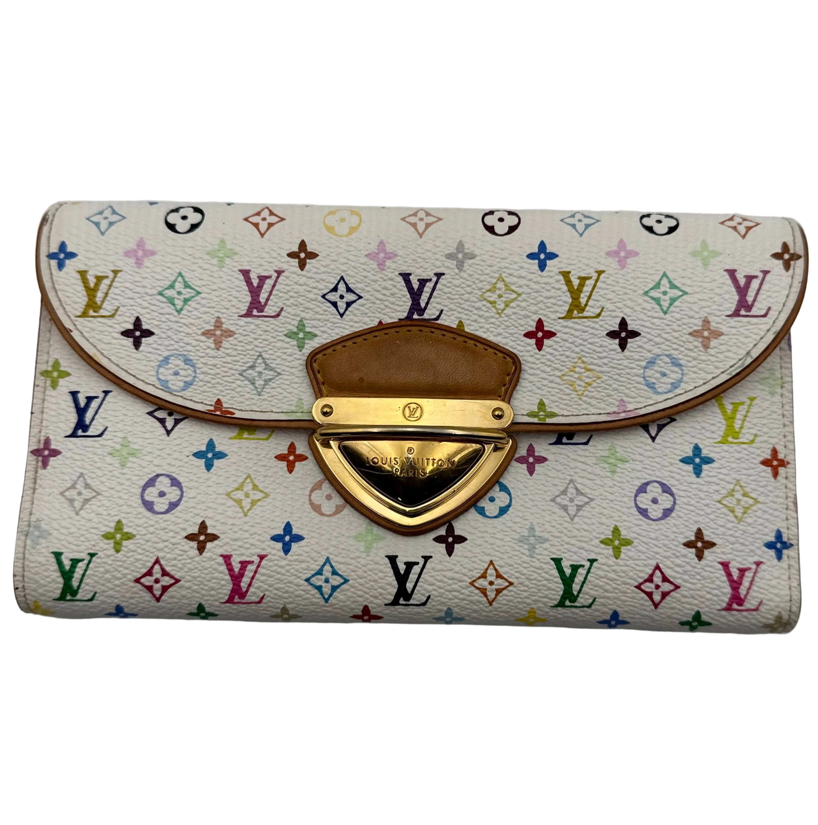 Louis Vuitton Multicolor Monogram Eugenie Long Wallet Murakami Collection