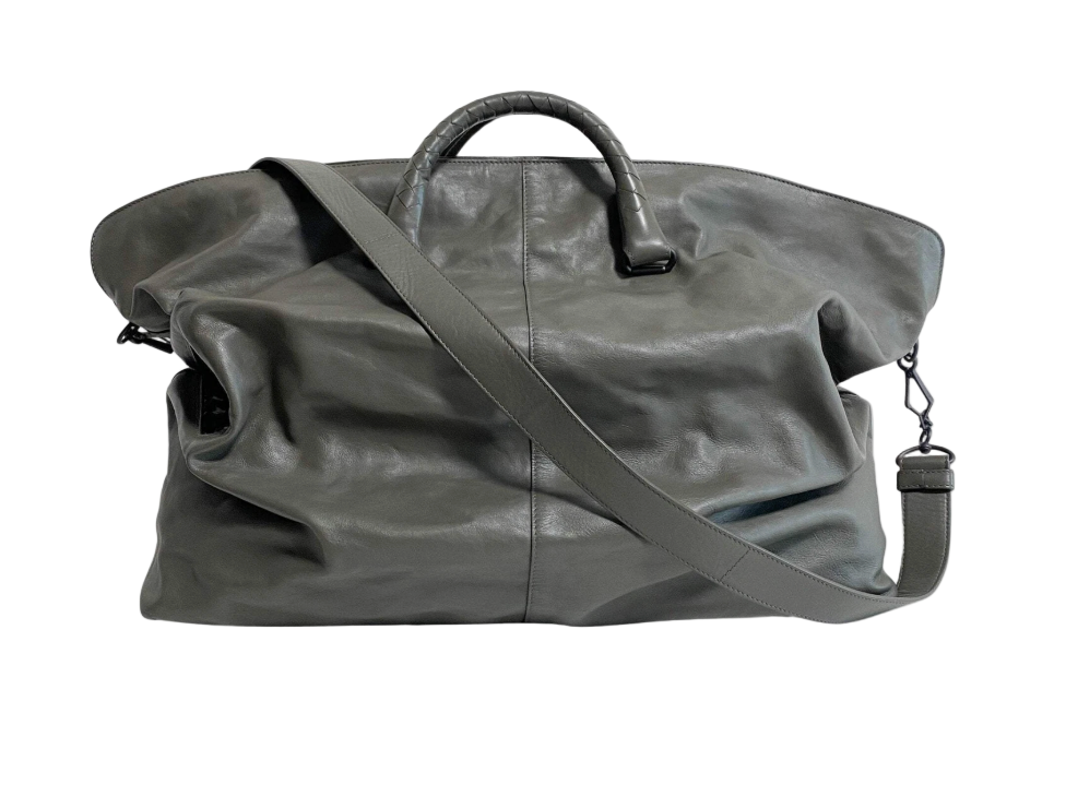 BOTTEGA VENETA Intrecciato Grey Boston Bag *Vintage*