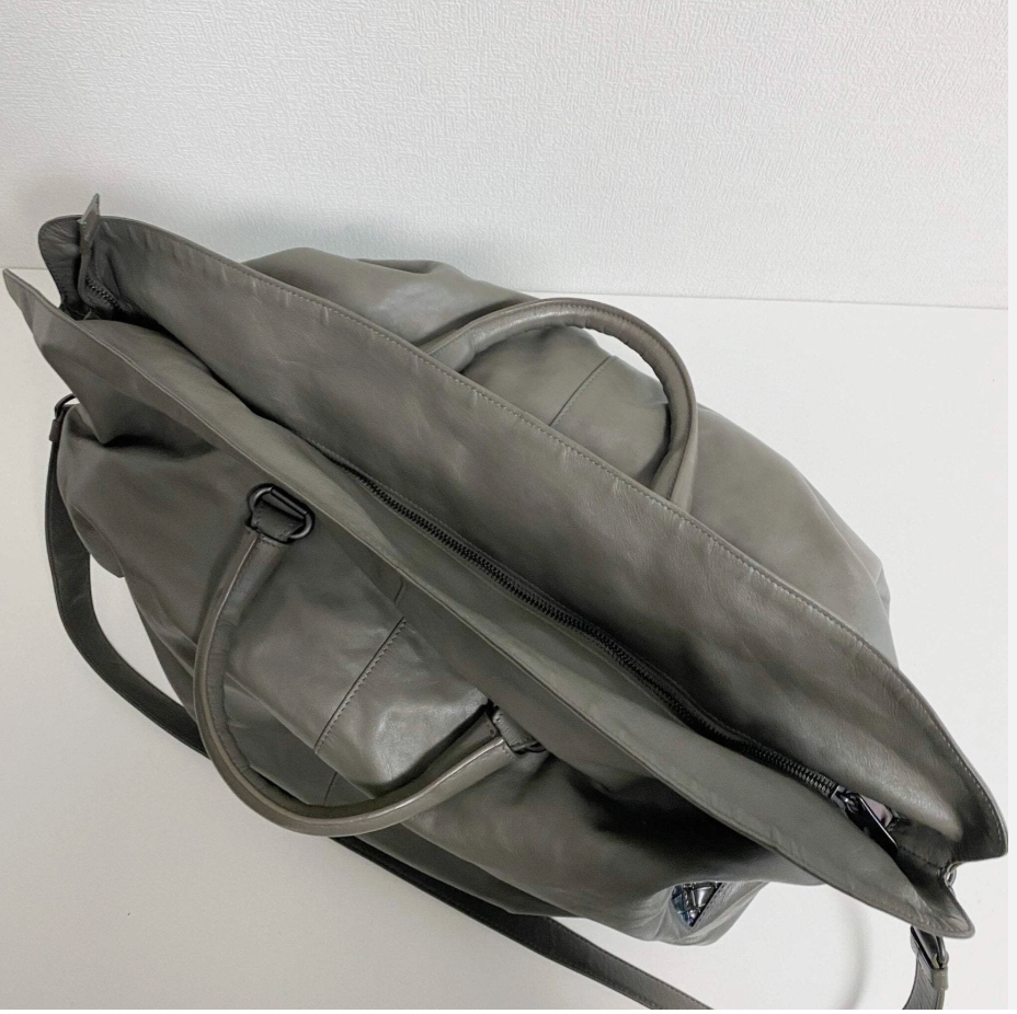 BOTTEGA VENETA Intrecciato Grey Boston Bag *Vintage*