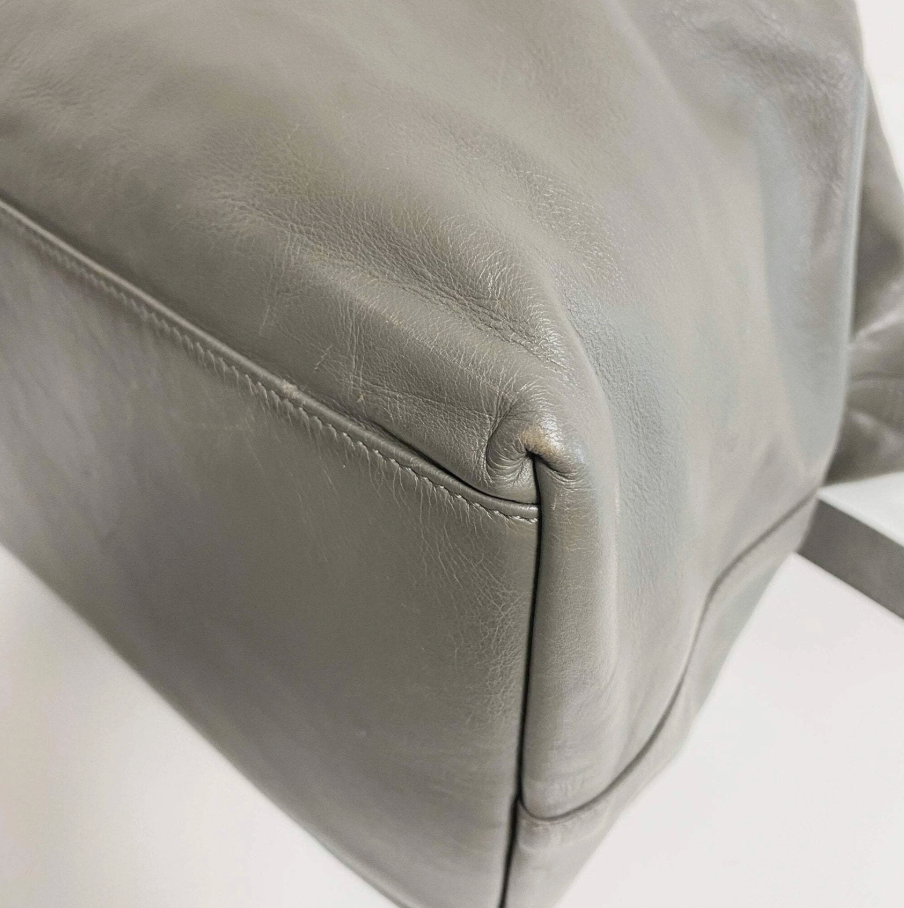 BOTTEGA VENETA Intrecciato Grey Boston Bag *Vintage*