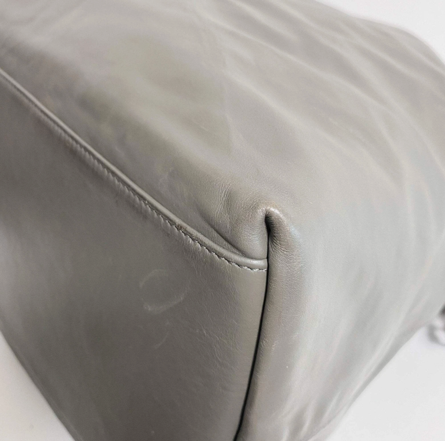 BOTTEGA VENETA Intrecciato Grey Boston Bag *Vintage*