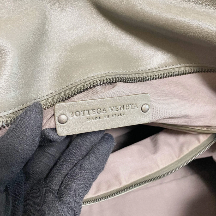 BOTTEGA VENETA Intrecciato Grey Boston Bag *Vintage*
