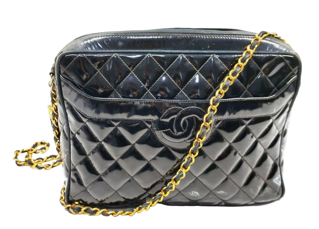 Chanel Quilted Patent Leather Camera Bag *Vintage*