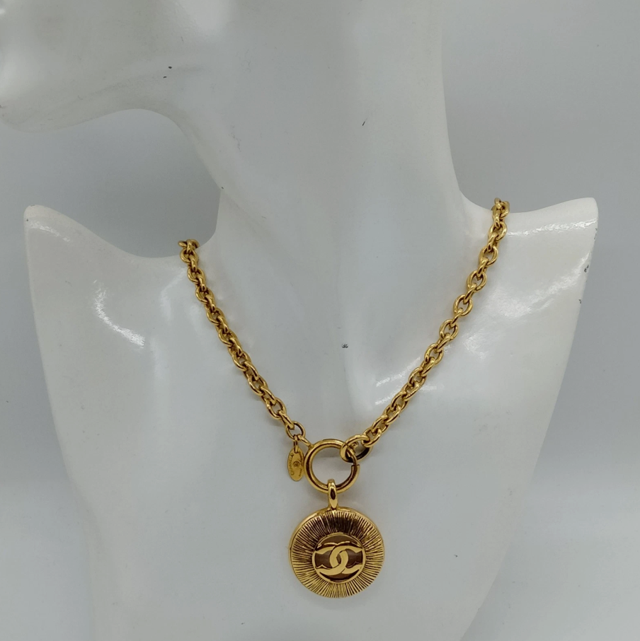 Chanel Sunburst Pendant Necklace *Vintage*