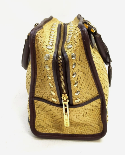 LOEWE Straw Amazona Beige and Brown Handbag *Vintage*