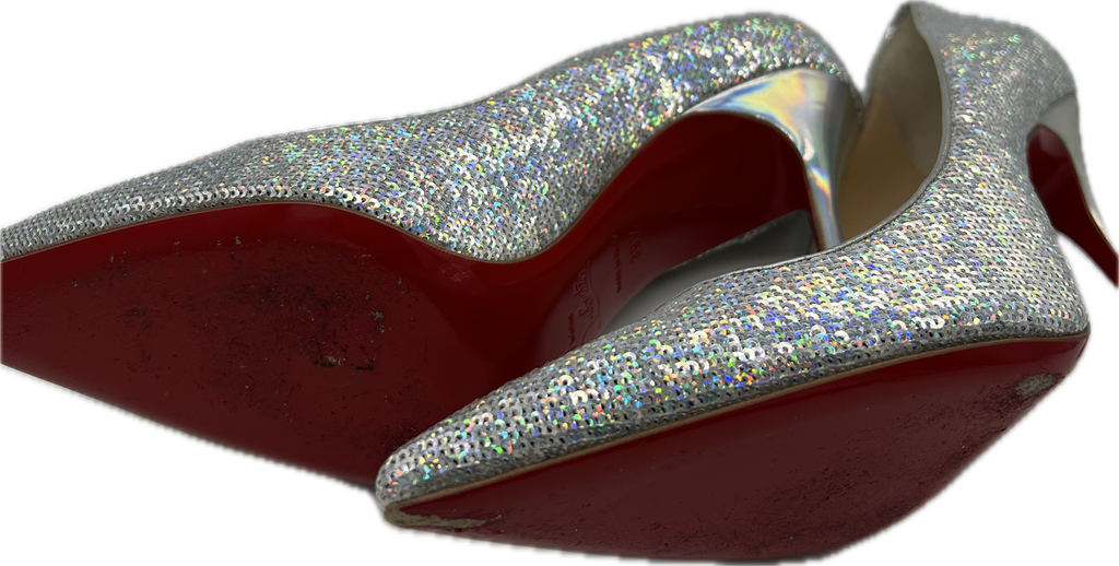 Christian Louboutin Kate 100mm Paill Hotfix Sequin Pumps - Size 39.5 *Pre-loved*