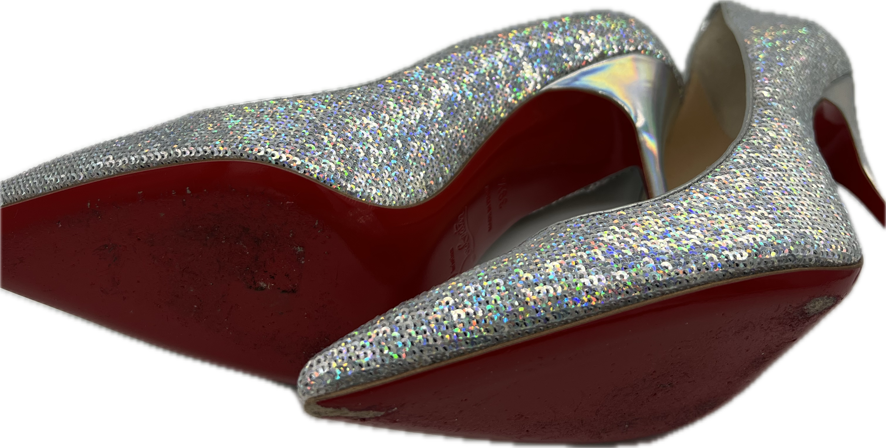 Christian Louboutin Kate 100mm Paill Hotfix Sequin Pumps - Size 39.5 *Pre-loved*