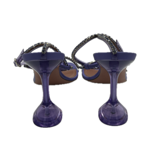 Amina Muaddi Gilda Glass Sandal - Size 39.5 *Brand New*