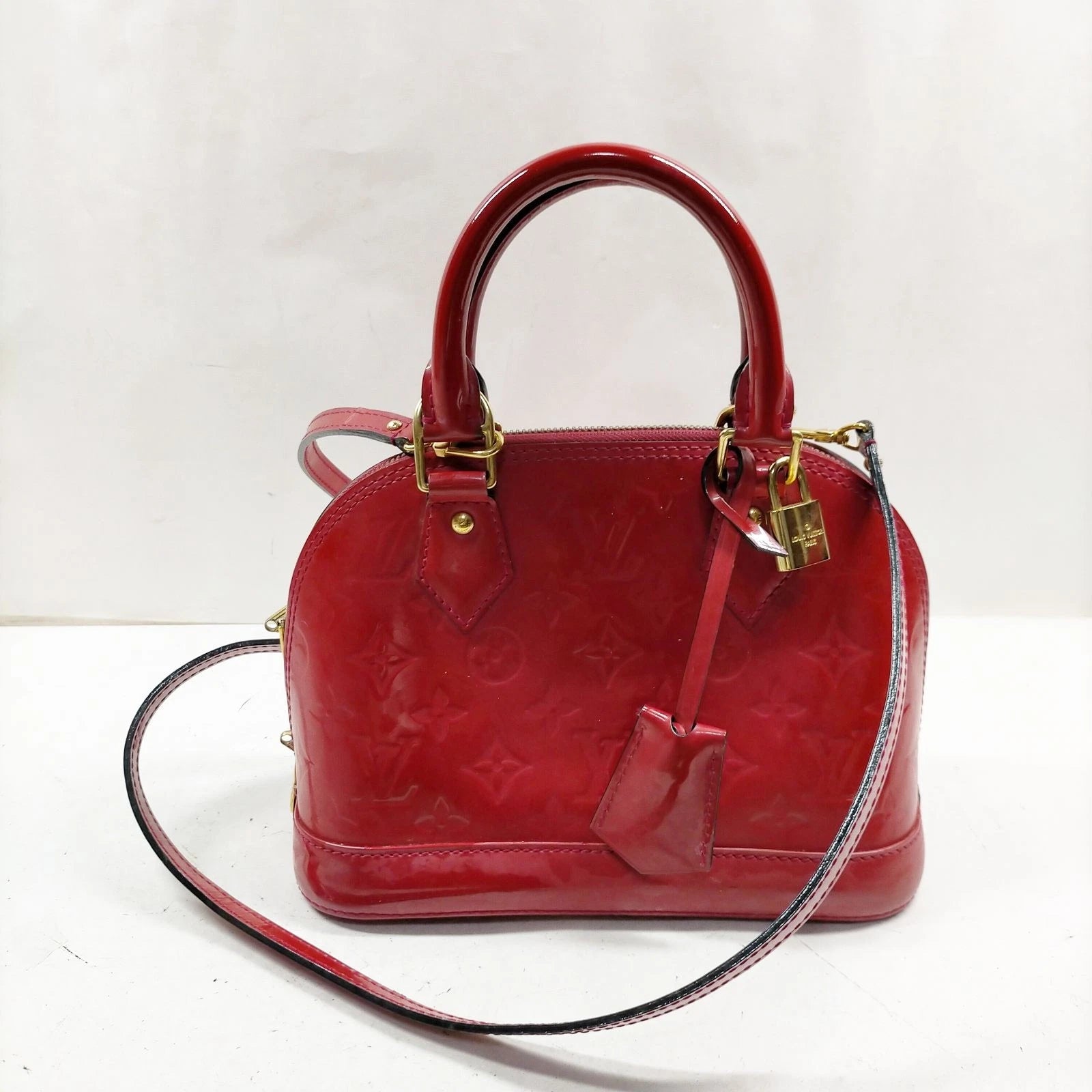 Louis Vuitton Alma BB Bag in Red Vernis