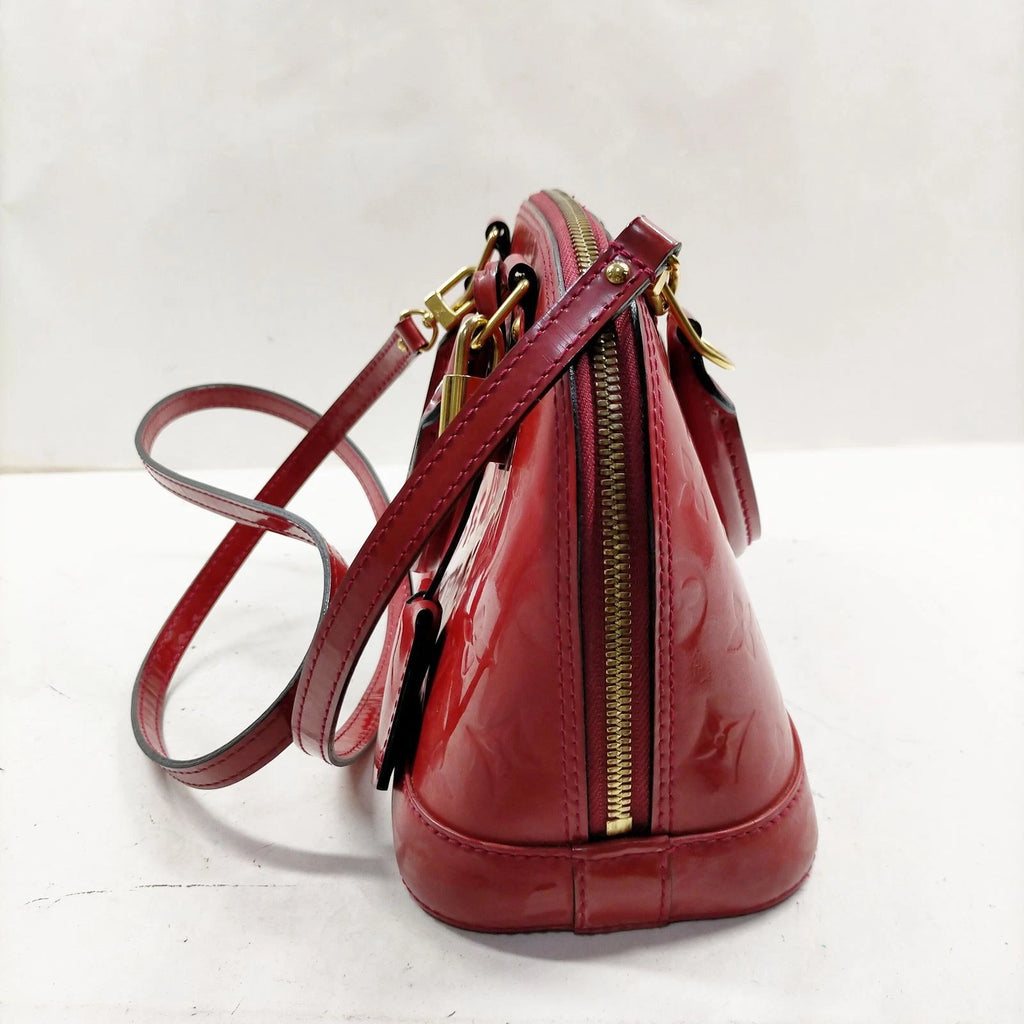 Louis Vuitton Alma BB Bag in Red Vernis