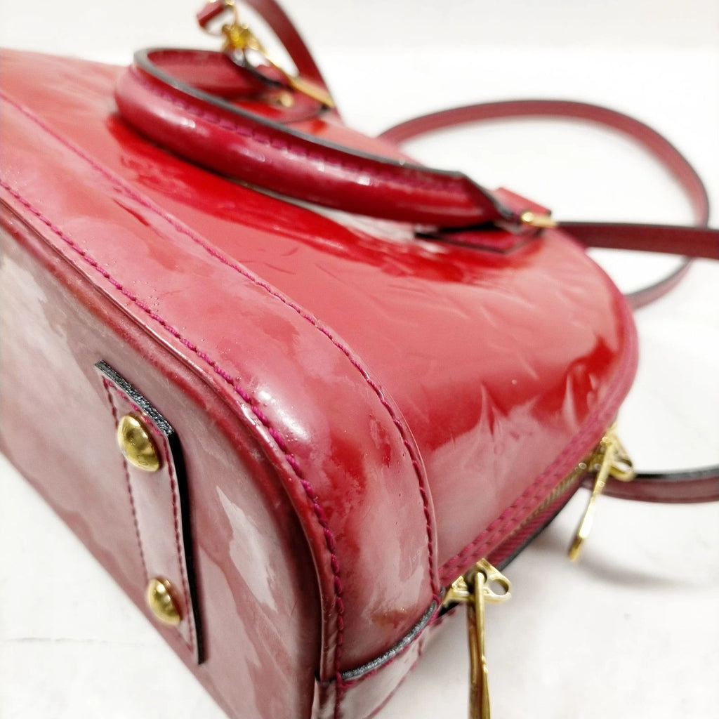 Louis Vuitton Alma BB Bag in Red Vernis
