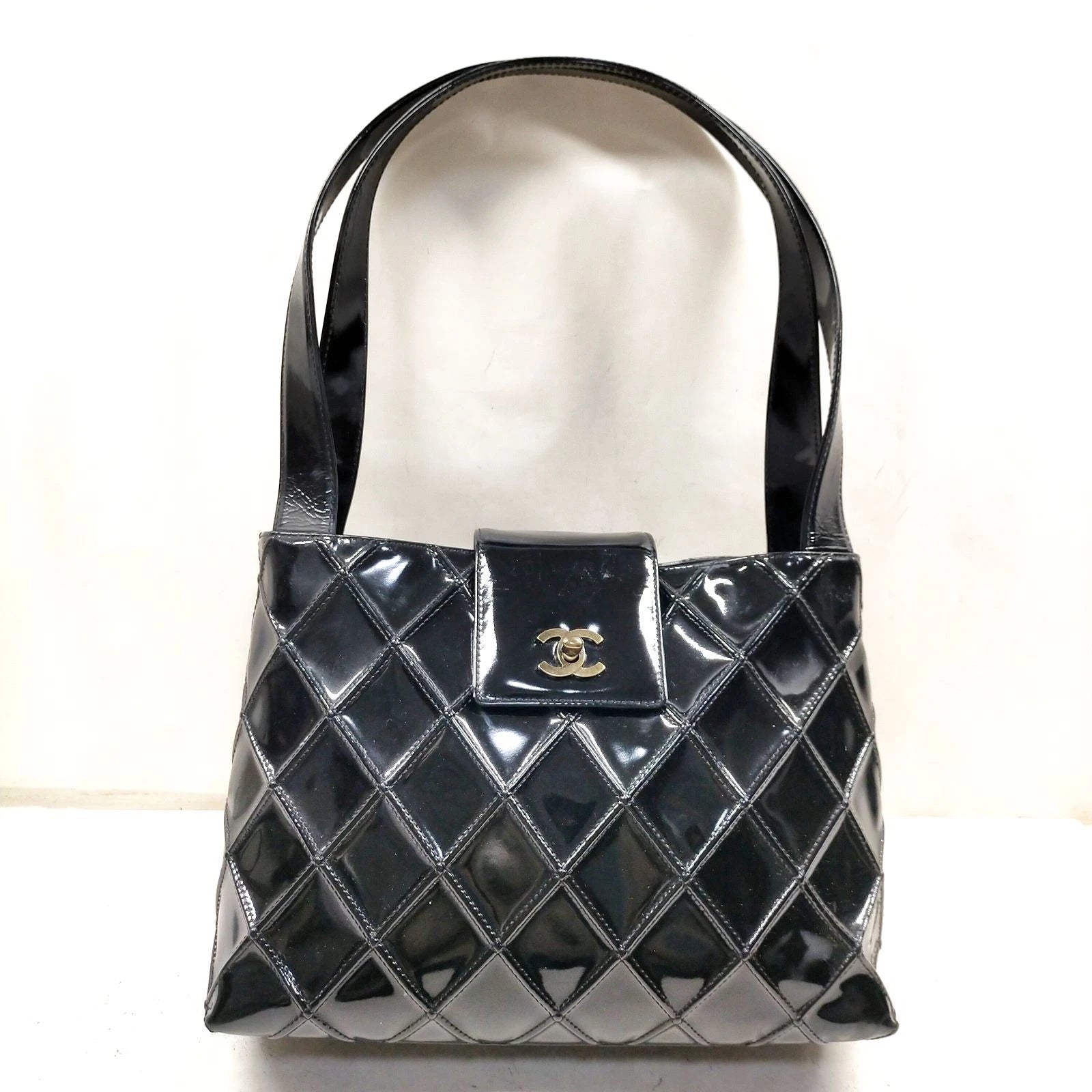 Chanel Quilted Patent Leather Bag