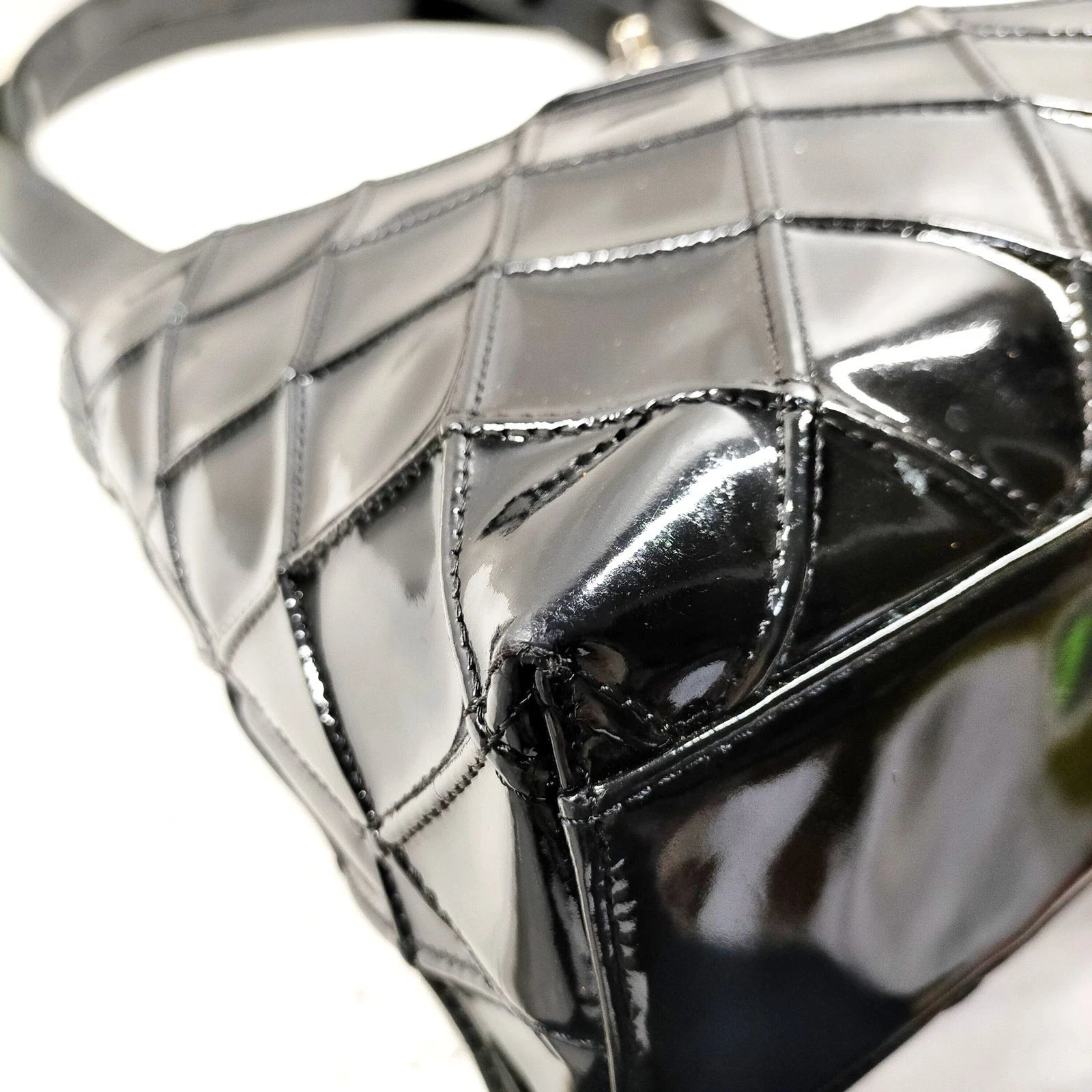 Chanel Quilted Patent Leather Bag
