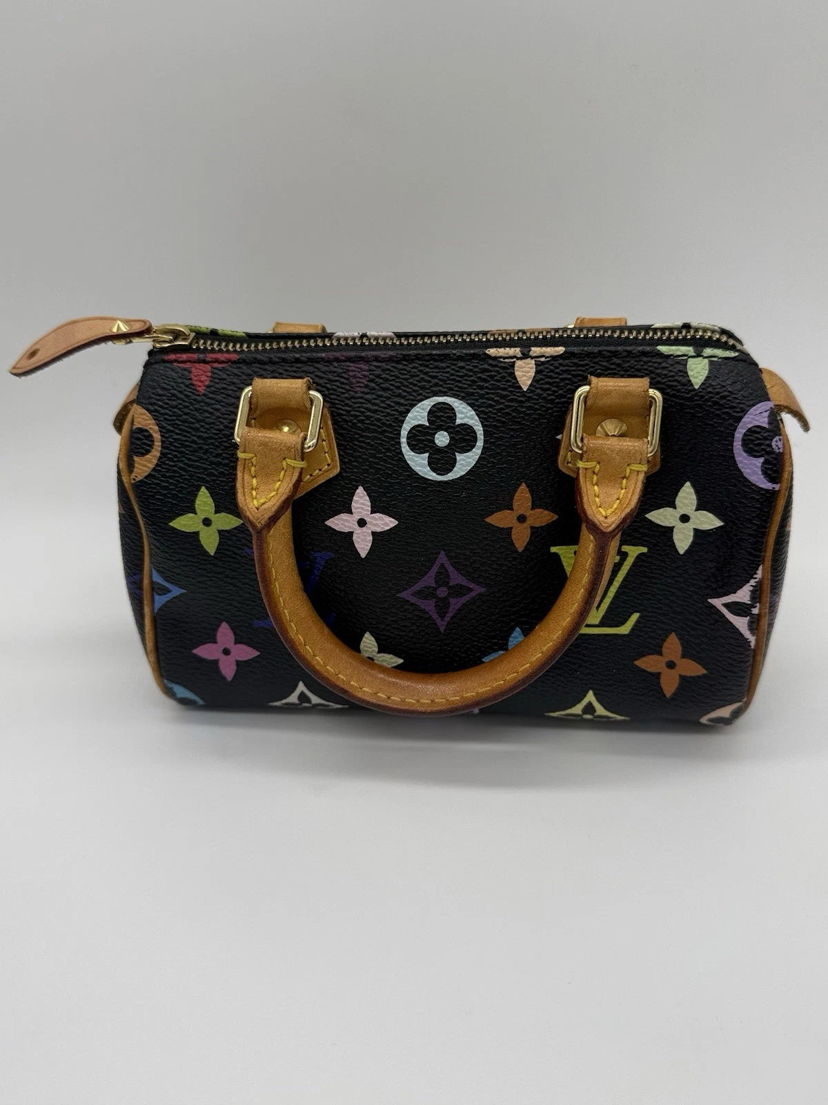 Louis Vuitton Murakami Multicolor Mini Speedy Black M92644 *Vintage*