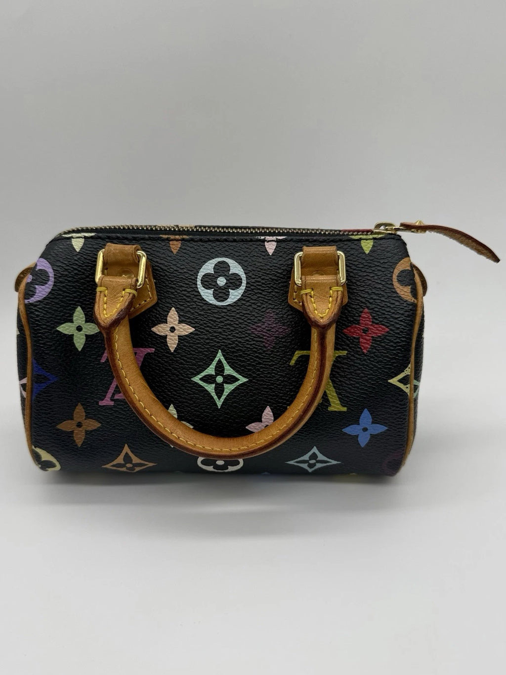 Louis Vuitton Murakami Multicolor Mini Speedy Black M92644 *Vintage*