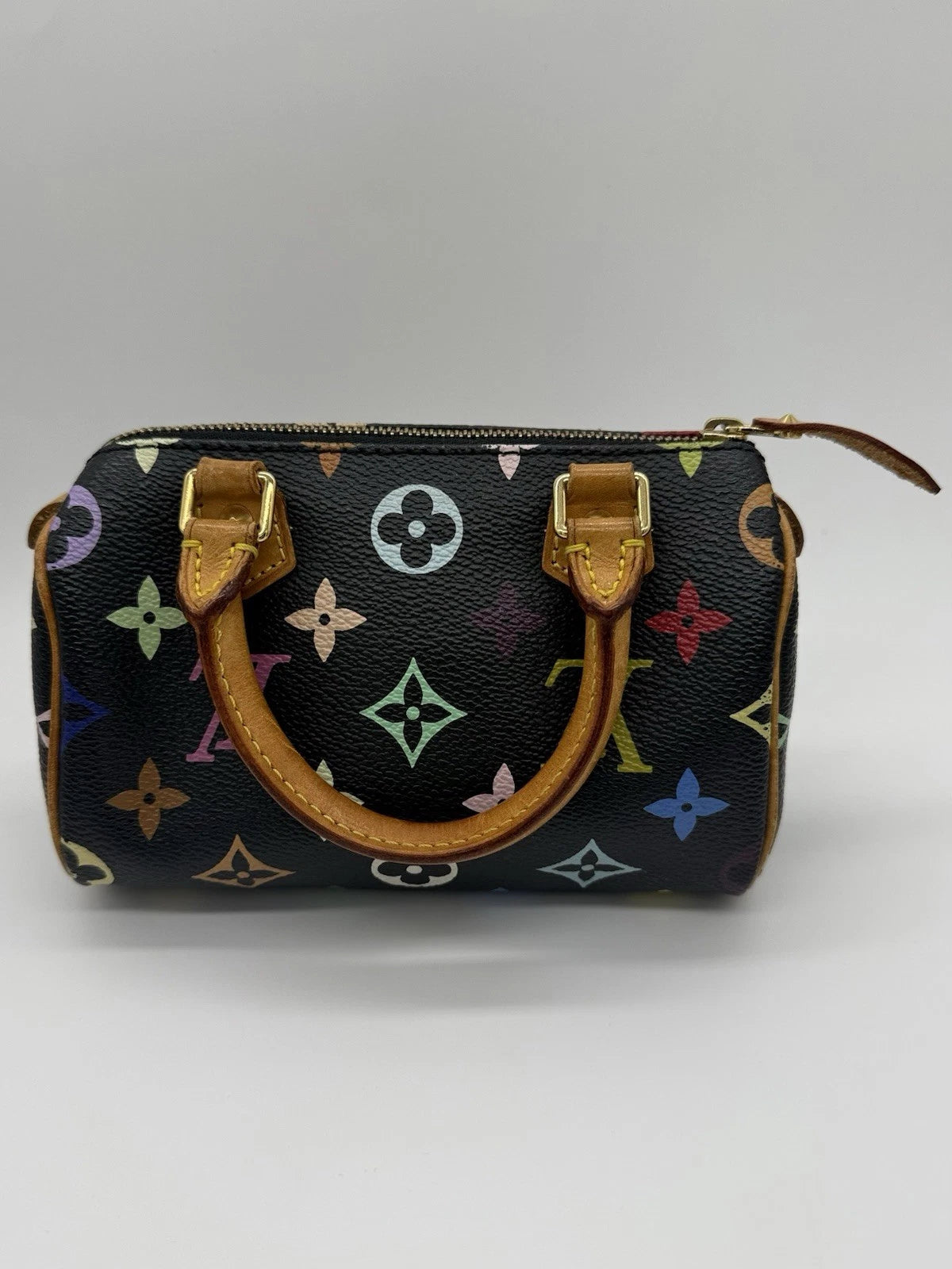 Louis Vuitton Murakami Multicolor Mini Speedy Black M92644 *Vintage*