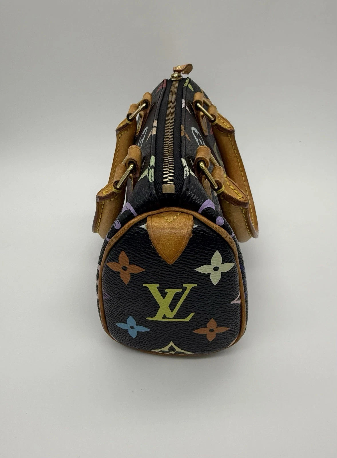 Louis Vuitton Murakami Multicolor Mini Speedy Black M92644 *Vintage*