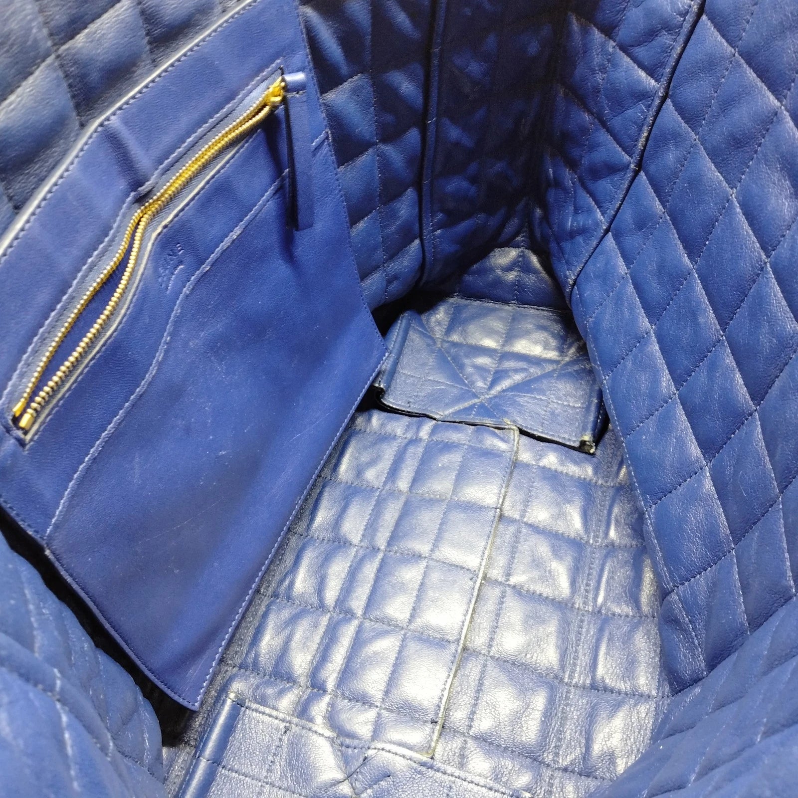 Celine Cabas Horizontal Quilted Leather Tote