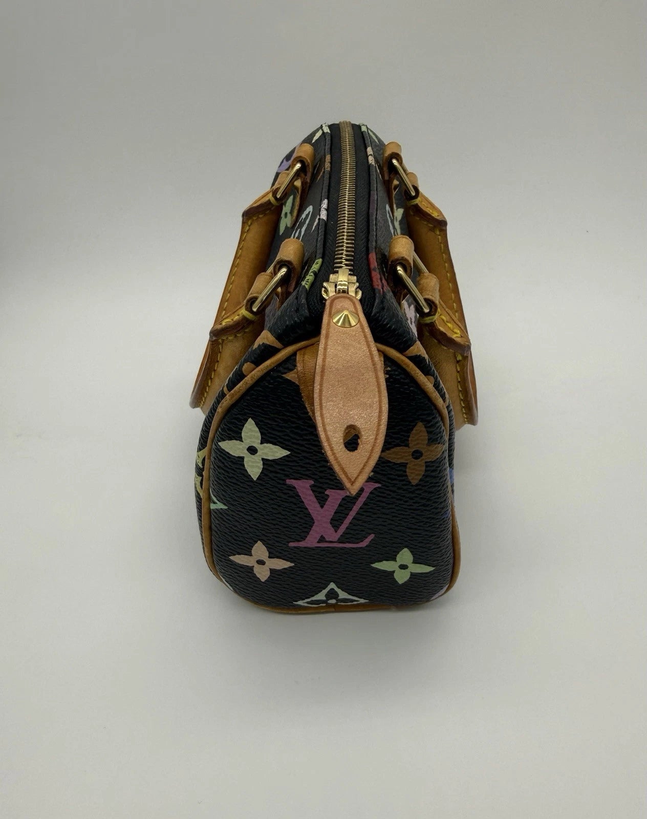 Louis Vuitton Murakami Multicolor Mini Speedy Black M92644 *Vintage*