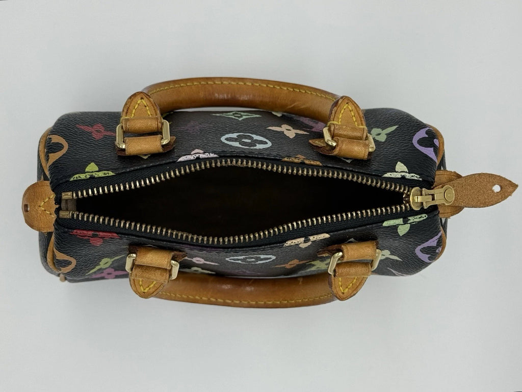 Louis Vuitton Murakami Multicolor Mini Speedy Black M92644 *Vintage*